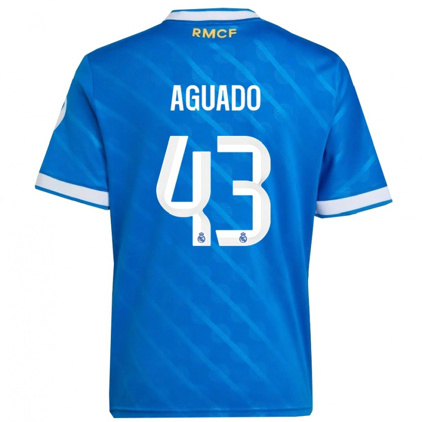 Danxen Damen Diego Aguado #43 Blau Weiß Ausweichtrikot Trikot 2025/26 T-Shirt