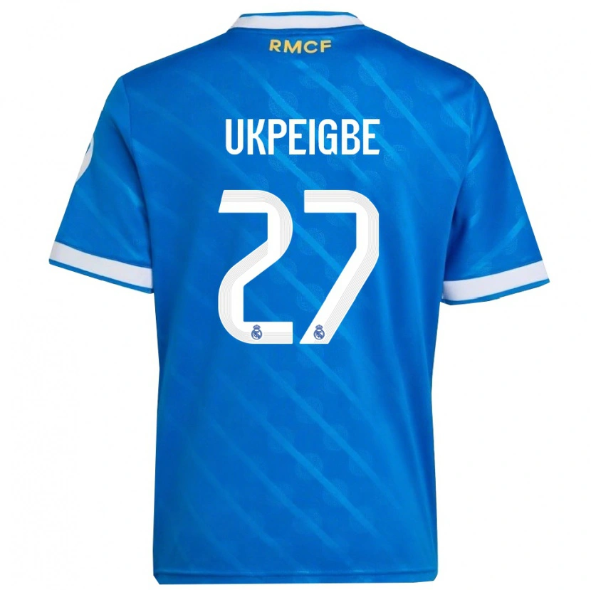 Danxen Damen Melvin Ukpeigbe #27 Blau Weiß Ausweichtrikot Trikot 2025/26 T-Shirt