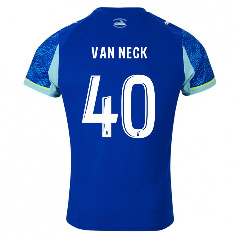 Danxen Damen Jelle Van Neck #40 Himmelblau Weiß Ausweichtrikot Trikot 2025/26 T-Shirt