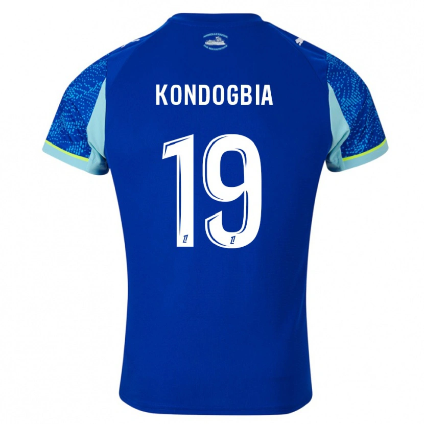 Danxen Damen Geoffrey Kondogbia #19 Himmelblau Weiß Ausweichtrikot Trikot 2025/26 T-Shirt
