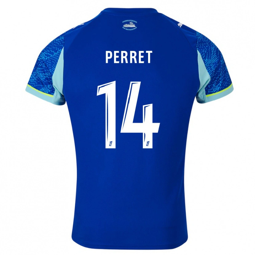 Danxen Damen Jenny Perret #14 Himmelblau Weiß Ausweichtrikot Trikot 2025/26 T-Shirt