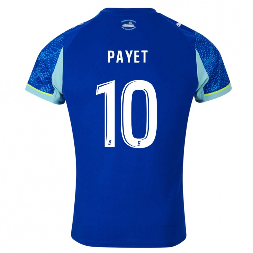 Danxen Damen Dimitri Payet #10 Himmelblau Weiß Ausweichtrikot Trikot 2025/26 T-Shirt