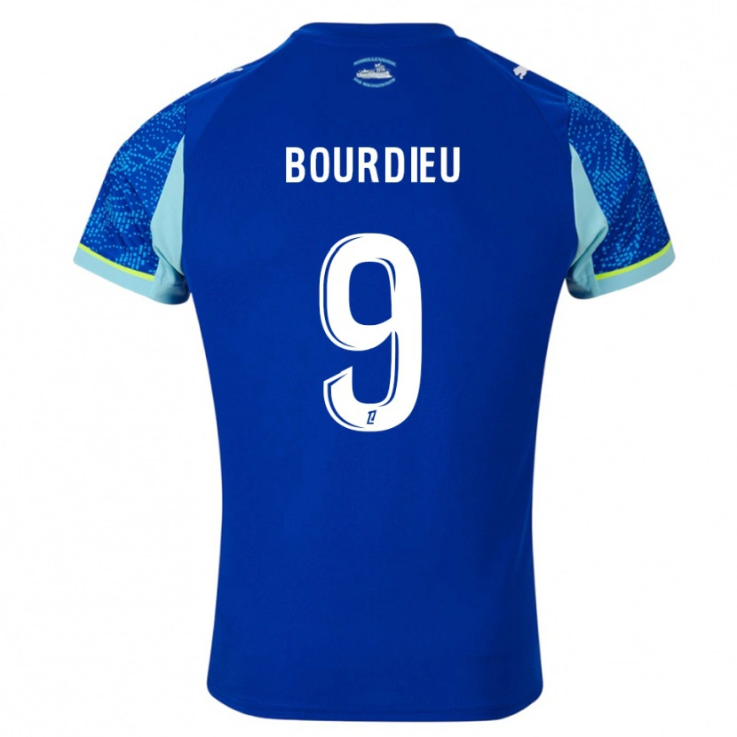 Danxen Damen Mathilde Bourdieu #9 Himmelblau Weiß Ausweichtrikot Trikot 2025/26 T-Shirt