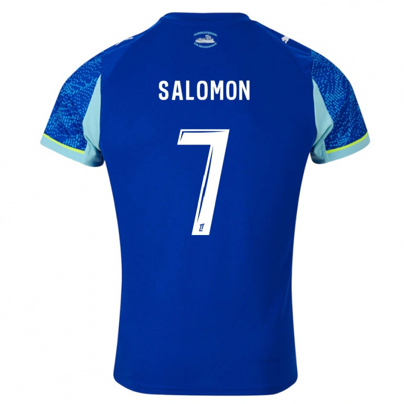 Danxen Damen Maëva Salomon #7 Himmelblau Weiß Ausweichtrikot Trikot 2025/26 T-Shirt