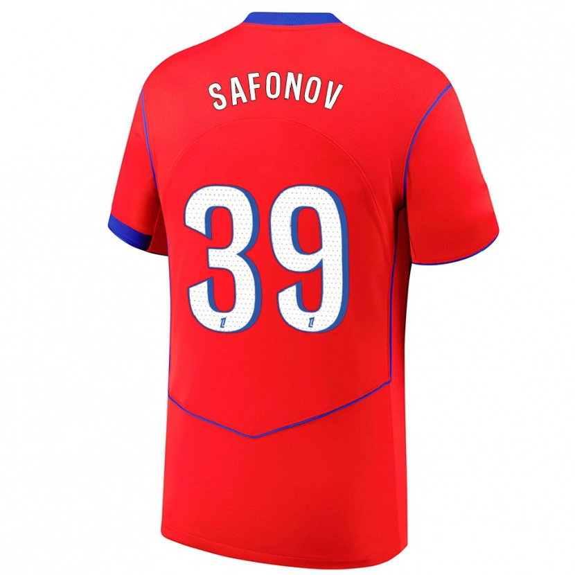 Danxen Damen Matvey Safonov #39 Rot Blau Weiß Ausweichtrikot Trikot 2025/26 T-Shirt