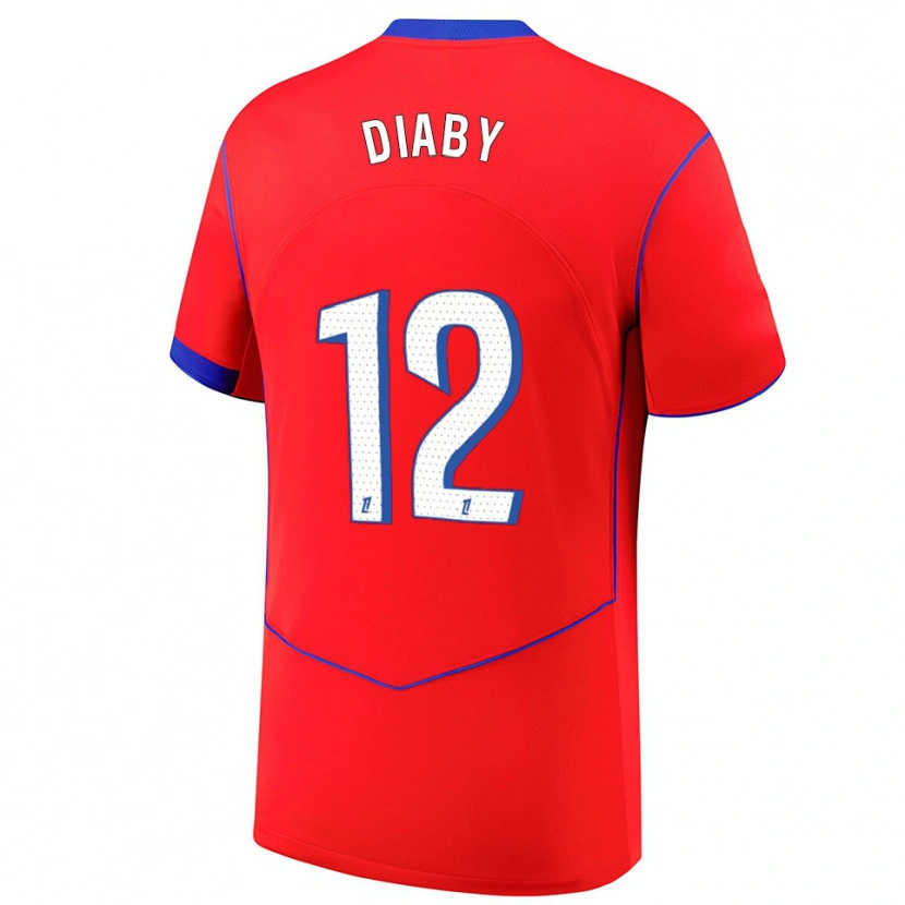 Danxen Damen Ibrahima Diaby #12 Rot Blau Weiß Ausweichtrikot Trikot 2025/26 T-Shirt