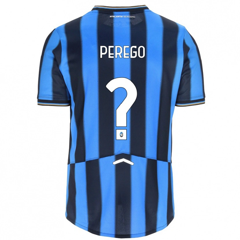 Danxen Kinder Riccardo Perego #0 Himmelblau Schwarz Heimtrikot Trikot 2025/26 T-Shirt