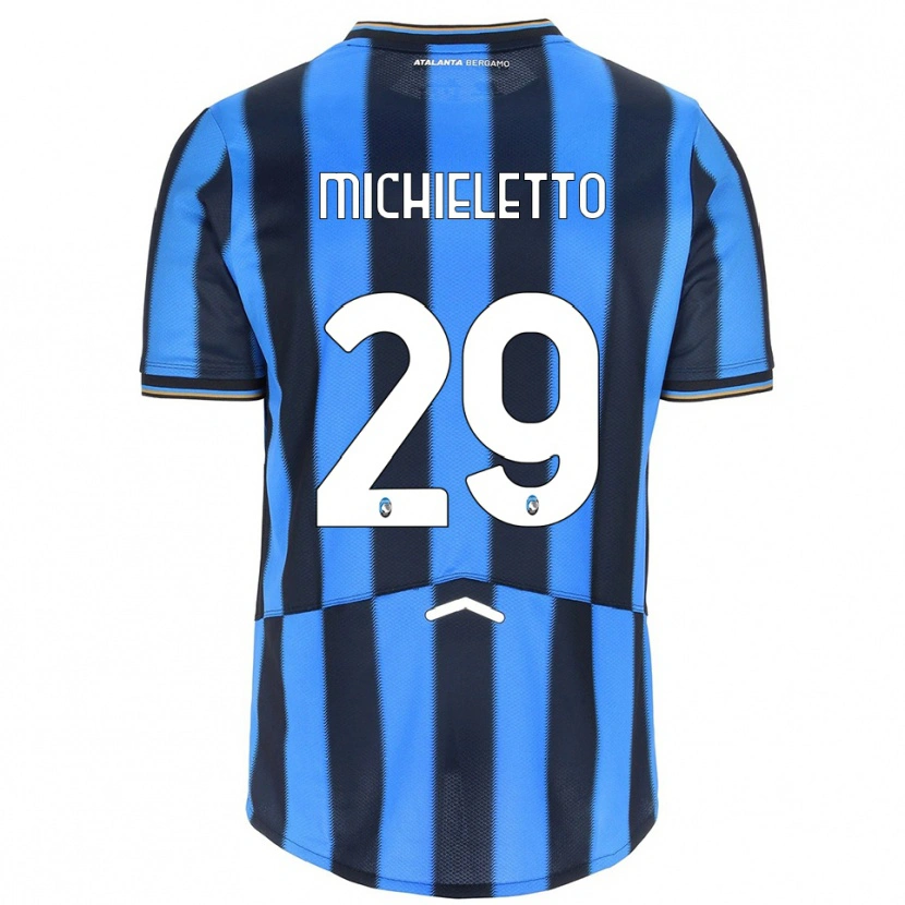 Danxen Kinder Andrea Michieletto #29 Himmelblau Schwarz Heimtrikot Trikot 2025/26 T-Shirt