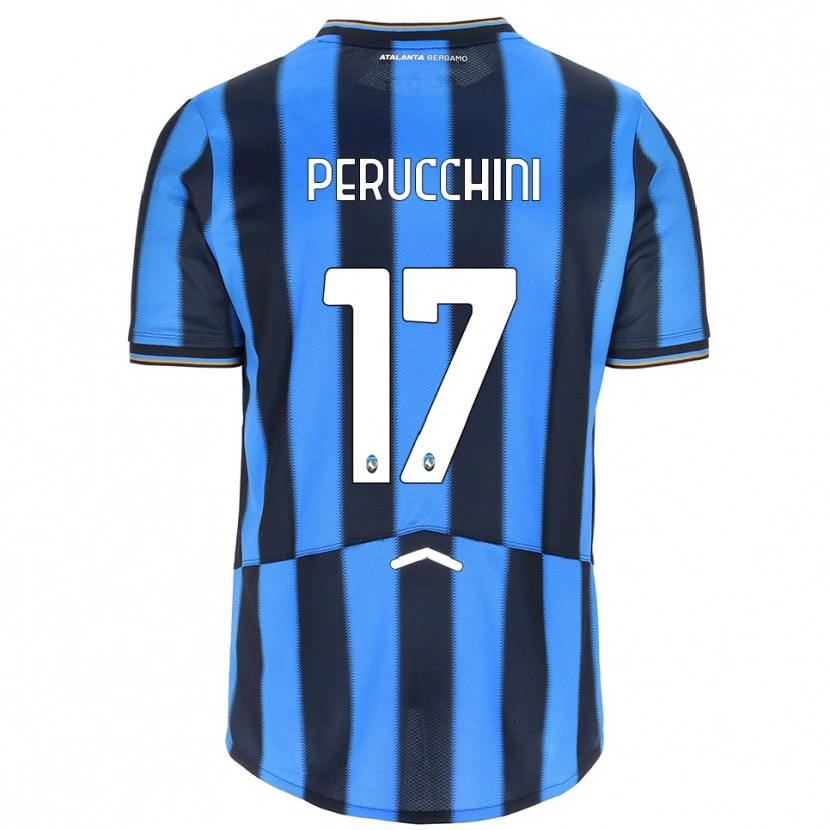 Danxen Kinder Simone Perucchini #17 Himmelblau Schwarz Heimtrikot Trikot 2025/26 T-Shirt