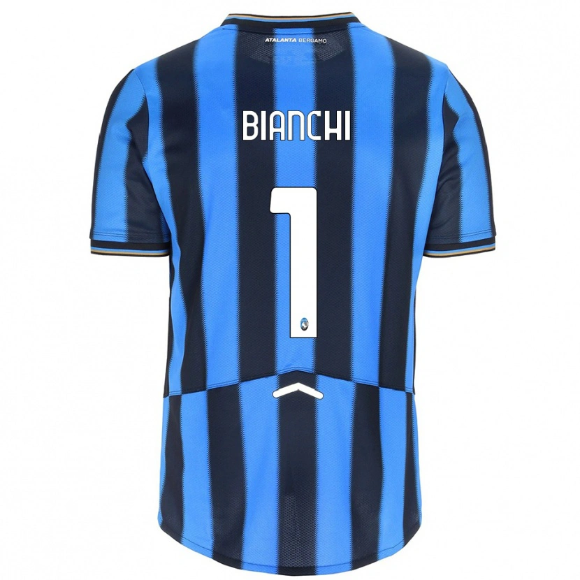 Danxen Kinder Mattia Bianchi #1 Himmelblau Schwarz Heimtrikot Trikot 2025/26 T-Shirt