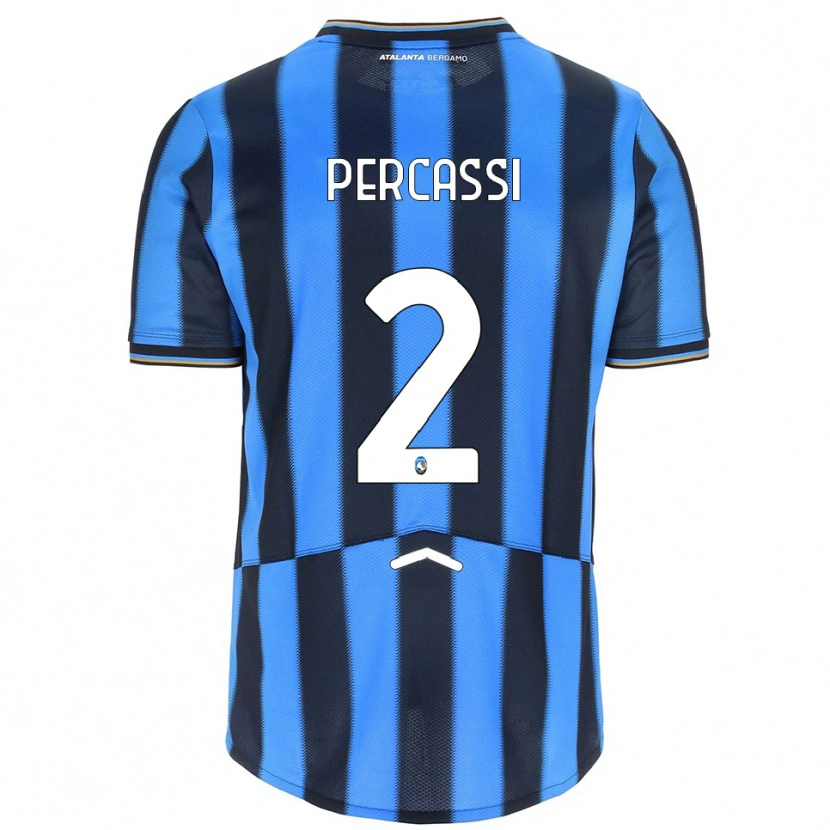 Danxen Kinder Giovanni Percassi #2 Himmelblau Schwarz Heimtrikot Trikot 2025/26 T-Shirt