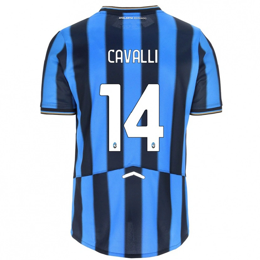Danxen Kinder Tommaso Cavalli #14 Himmelblau Schwarz Heimtrikot Trikot 2025/26 T-Shirt