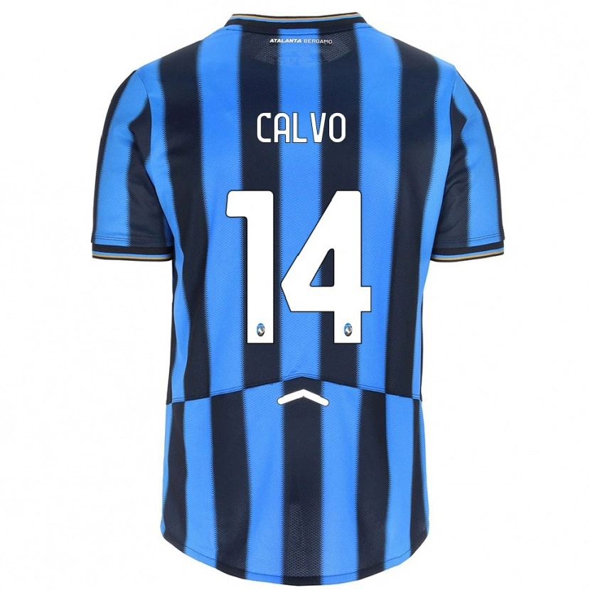 Danxen Kinder Filippo Calvo #14 Himmelblau Schwarz Heimtrikot Trikot 2025/26 T-Shirt