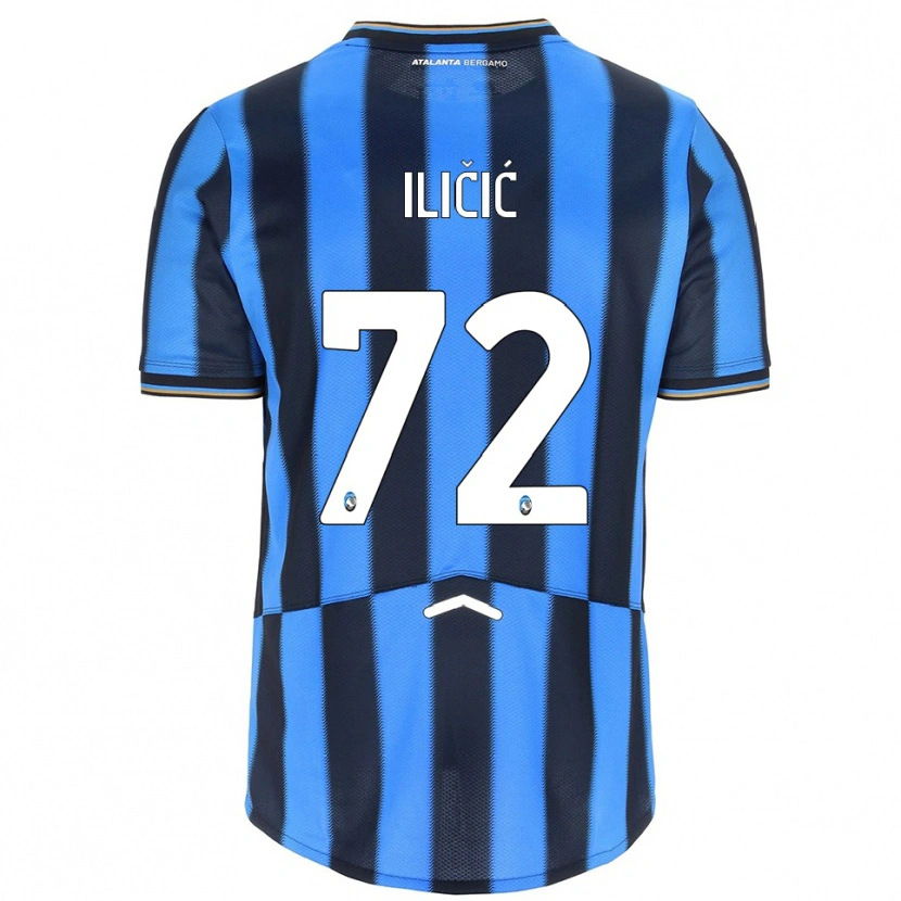 Danxen Kinder Josip Ilicic #72 Himmelblau Schwarz Heimtrikot Trikot 2025/26 T-Shirt