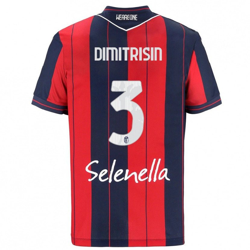 Danxen Kinder Daniil Dimitrișin #3 Rot Marineblau Heimtrikot Trikot 2025/26 T-Shirt