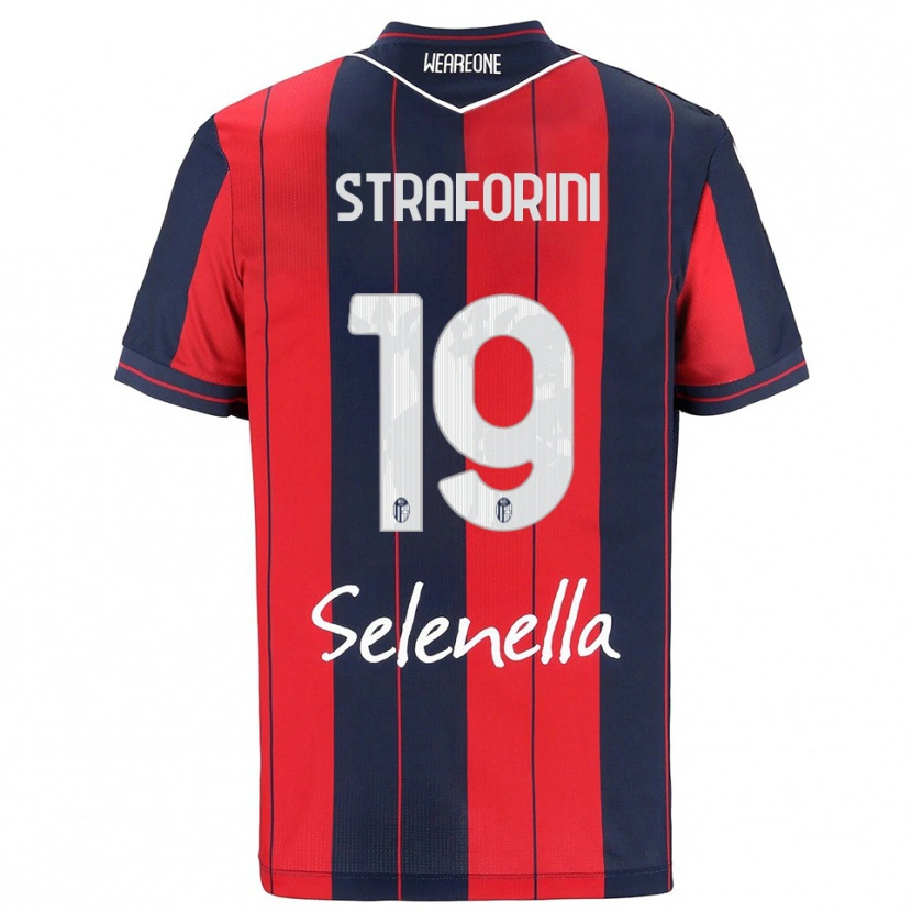 Danxen Kinder Rino Straforini #19 Rot Marineblau Heimtrikot Trikot 2025/26 T-Shirt