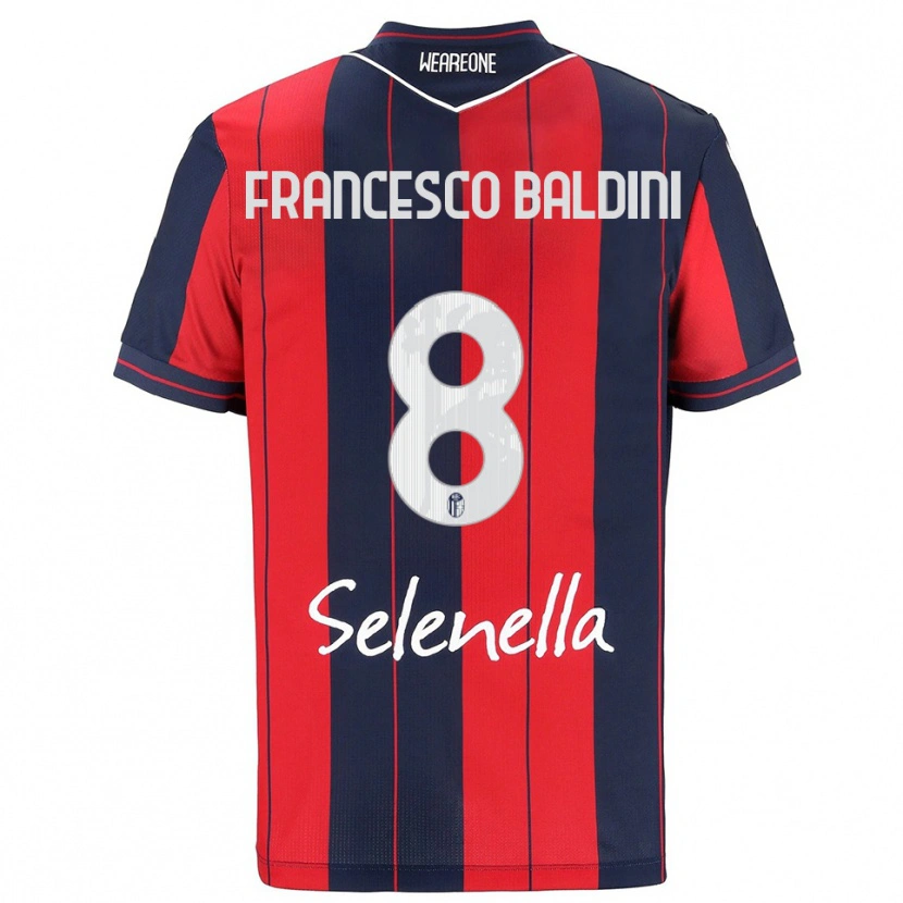 Danxen Kinder Giovanni Francesco Baldini #8 Rot Marineblau Heimtrikot Trikot 2025/26 T-Shirt