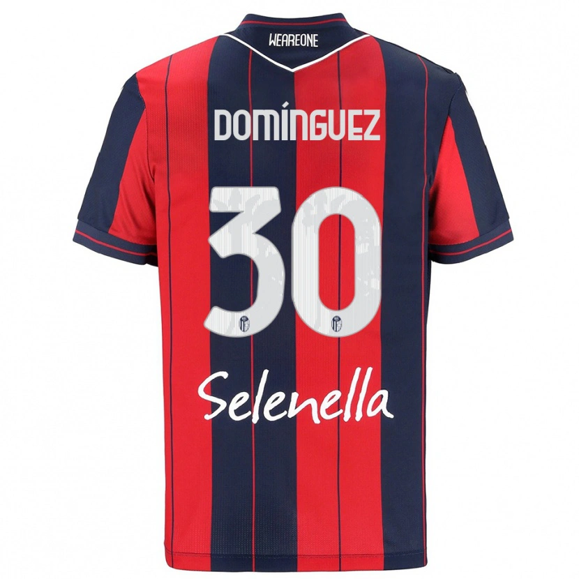 Danxen Kinder Benja Domínguez #30 Rot Marineblau Heimtrikot Trikot 2025/26 T-Shirt