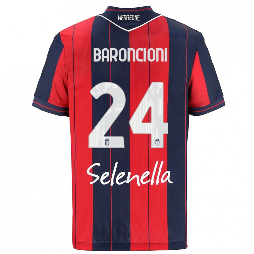 Danxen Kinder Davide Baroncioni #24 Rot Marineblau Heimtrikot Trikot 2025/26 T-Shirt