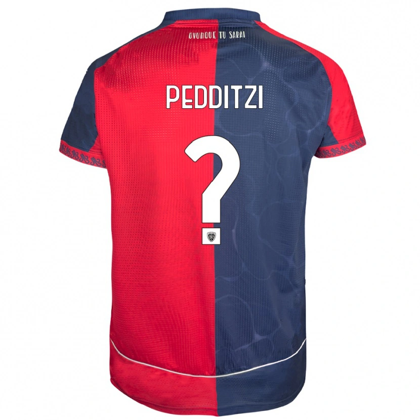 Danxen Kinder Simone Pedditzi #0 Rot Marineblau Heimtrikot Trikot 2025/26 T-Shirt