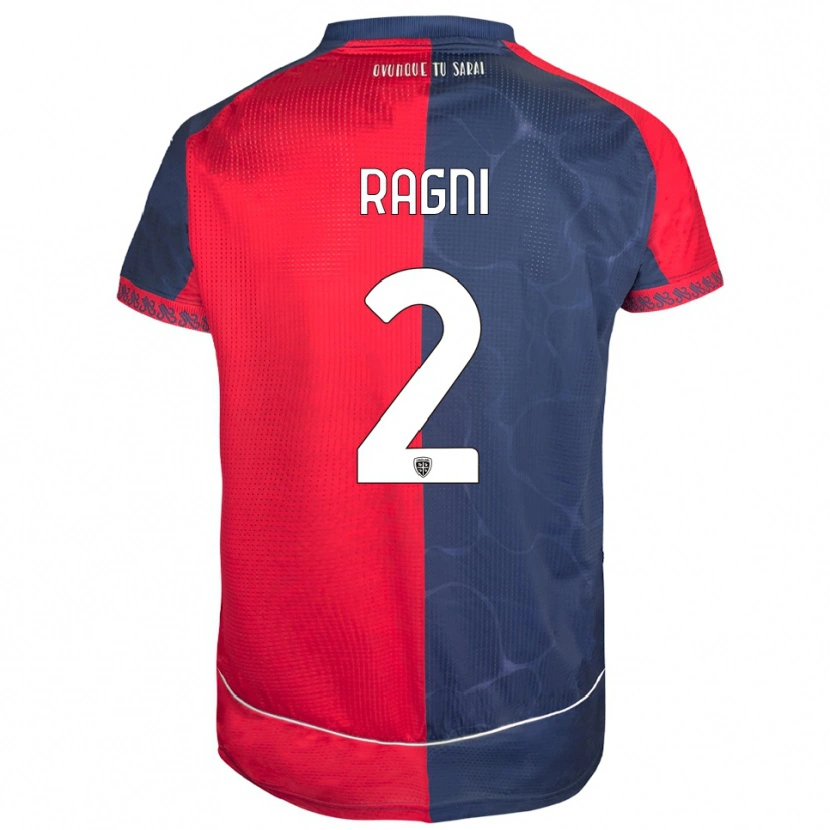 Danxen Kinder Michele Ragni #2 Rot Marineblau Heimtrikot Trikot 2025/26 T-Shirt