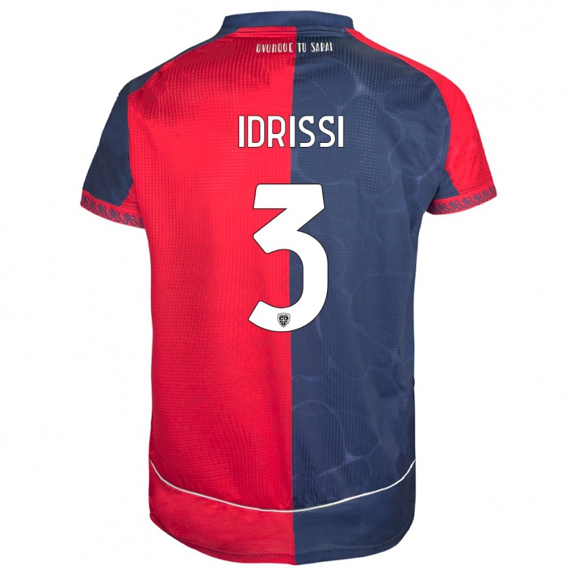 Danxen Kinder Riyad Idrissi #3 Rot Marineblau Heimtrikot Trikot 2025/26 T-Shirt