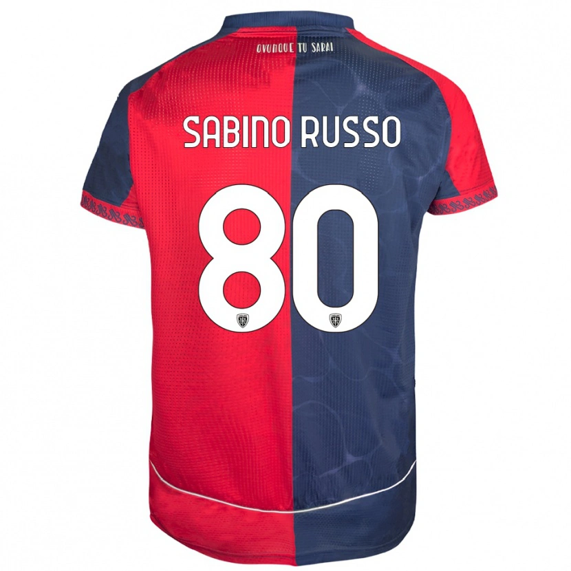 Danxen Kinder Alessandro Sabino Russo #80 Rot Marineblau Heimtrikot Trikot 2025/26 T-Shirt