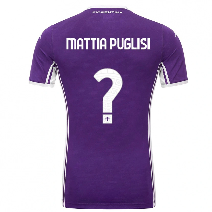 Danxen Kinder Luca Mattia Puglisi #0 Lila Weiß Heimtrikot Trikot 2025/26 T-Shirt