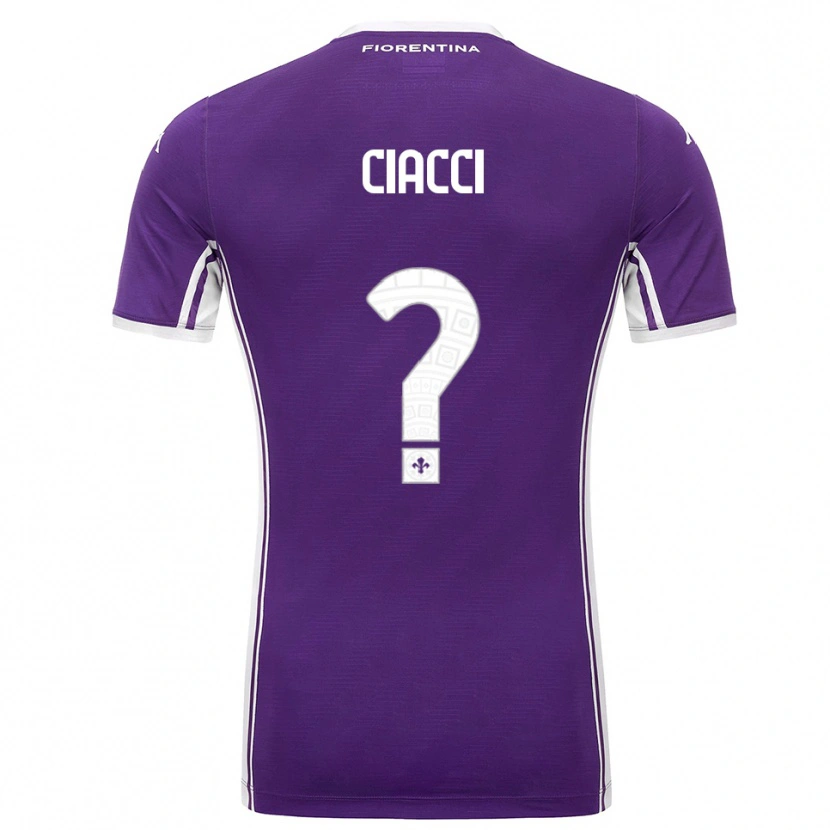 Danxen Kinder Niccolò Ciacci #0 Lila Weiß Heimtrikot Trikot 2025/26 T-Shirt