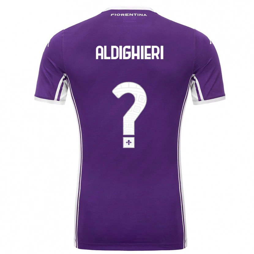 Danxen Kinder Benedetto Aldighieri #0 Lila Weiß Heimtrikot Trikot 2025/26 T-Shirt