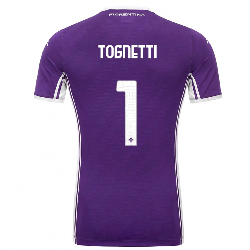 Danxen Kinder Laerte Tognetti #1 Lila Weiß Heimtrikot Trikot 2025/26 T-Shirt