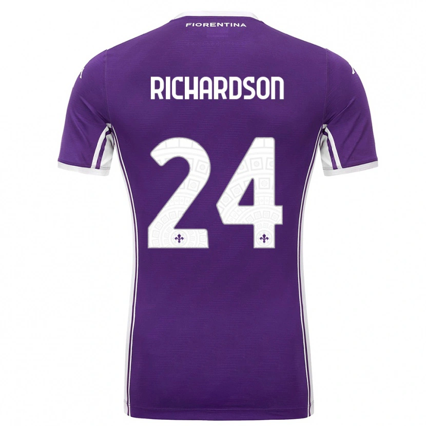 Danxen Kinder Amir Richardson #24 Lila Weiß Heimtrikot Trikot 2025/26 T-Shirt