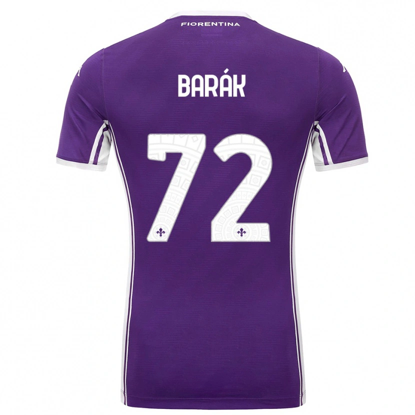 Danxen Kinder Antonín Barák #72 Lila Weiß Heimtrikot Trikot 2025/26 T-Shirt
