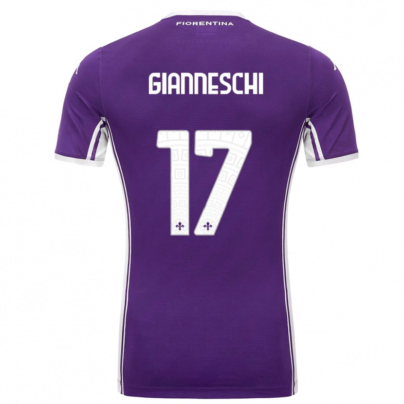 Danxen Kinder Noah Gianneschi #17 Lila Weiß Heimtrikot Trikot 2025/26 T-Shirt