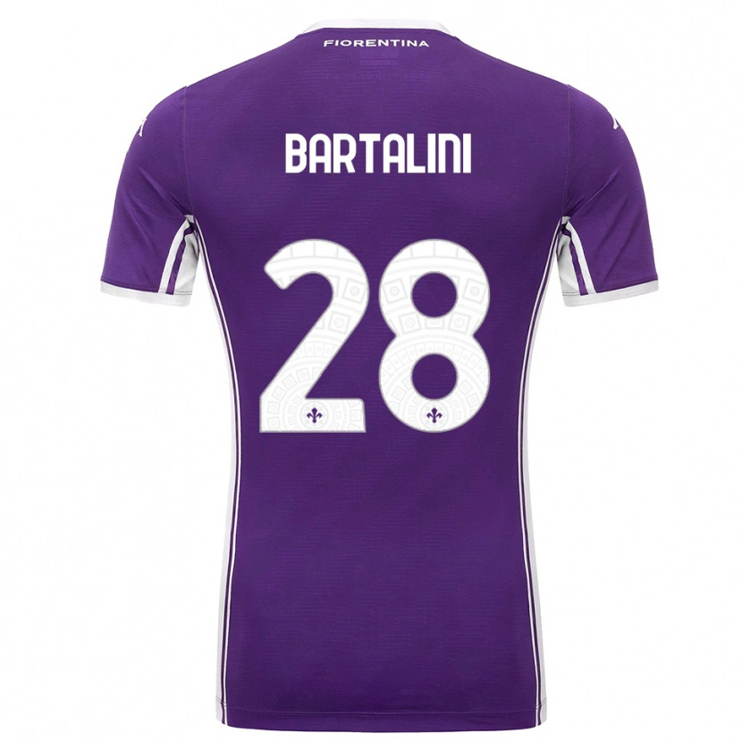 Danxen Kinder Viola Bartalini #28 Lila Weiß Heimtrikot Trikot 2025/26 T-Shirt