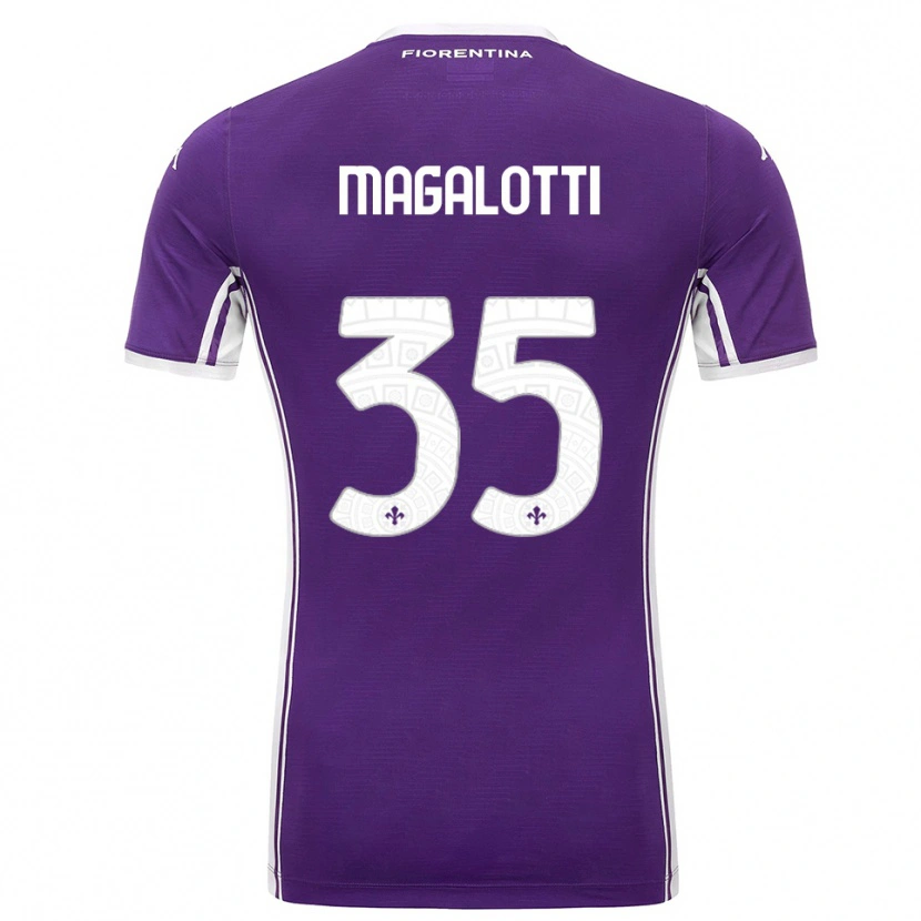 Danxen Kinder Mattia Magalotti #35 Lila Weiß Heimtrikot Trikot 2025/26 T-Shirt