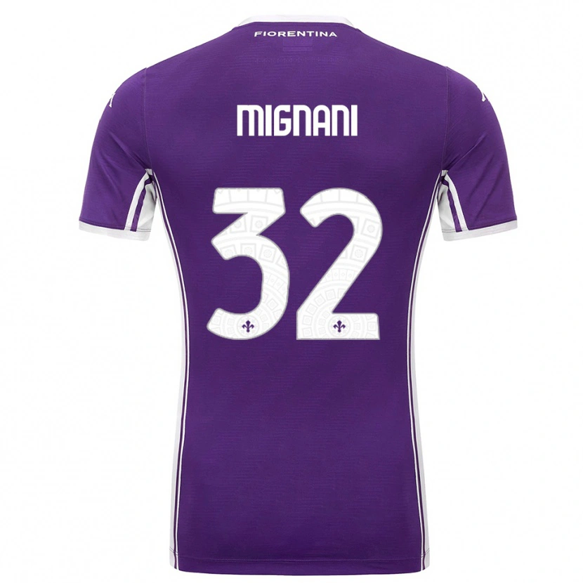 Danxen Kinder Carlo Mignani #32 Lila Weiß Heimtrikot Trikot 2025/26 T-Shirt