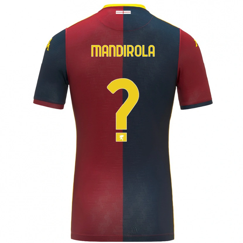 Danxen Kinder Gabriele Mandirola #0 Rot Königsblau Heimtrikot Trikot 2025/26 T-Shirt