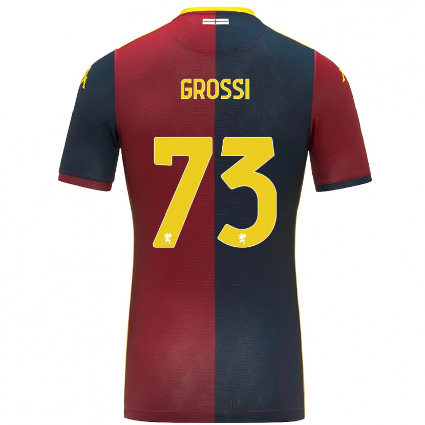 Danxen Kinder Jacopo Grossi #73 Rot Königsblau Heimtrikot Trikot 2025/26 T-Shirt