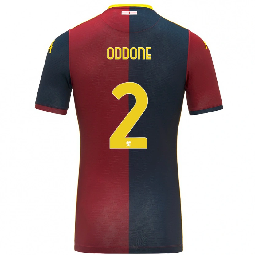 Danxen Kinder Riccardo Oddone #2 Rot Königsblau Heimtrikot Trikot 2025/26 T-Shirt