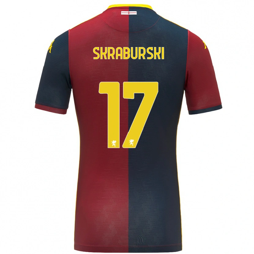 Danxen Kinder Borys Skraburski #17 Rot Königsblau Heimtrikot Trikot 2025/26 T-Shirt