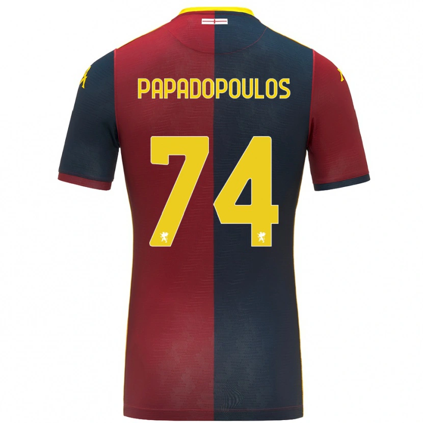 Danxen Kinder Christos Papadopoulos #74 Rot Königsblau Heimtrikot Trikot 2025/26 T-Shirt
