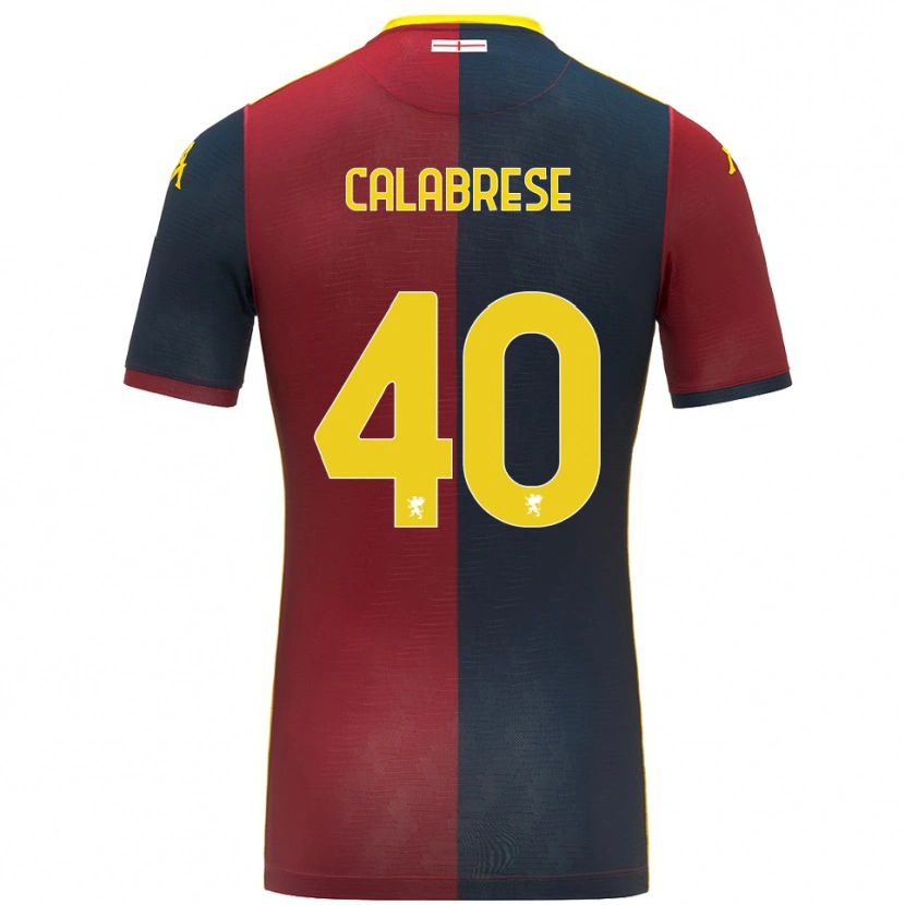 Danxen Kinder Filippo Calabrese #40 Rot Königsblau Heimtrikot Trikot 2025/26 T-Shirt