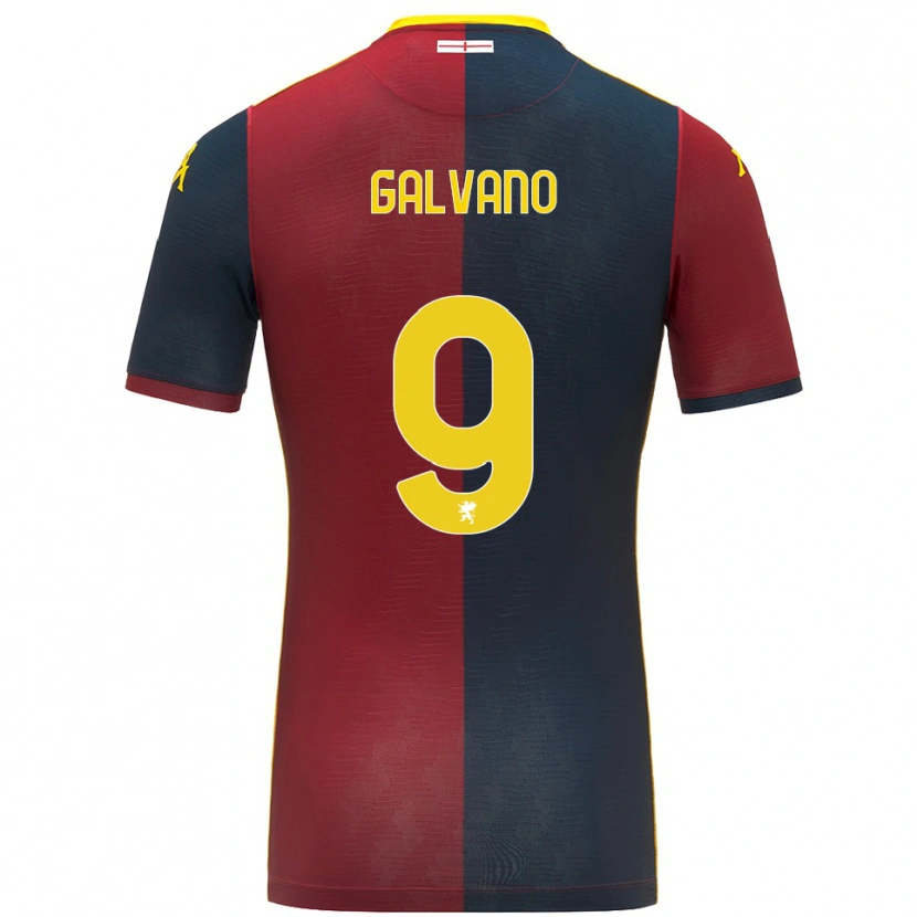 Danxen Kinder Cristian Galvano #9 Rot Königsblau Heimtrikot Trikot 2025/26 T-Shirt