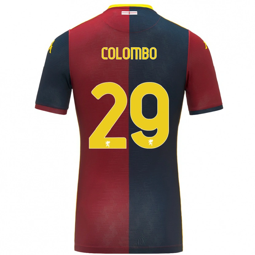 Danxen Kinder Lorenzo Colombo #29 Rot Königsblau Heimtrikot Trikot 2025/26 T-Shirt