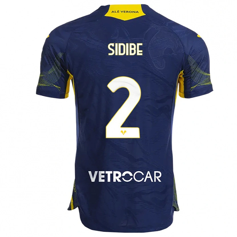 Danxen Kinder Amoro Sidibe #2 Marineblau Gelb Heimtrikot Trikot 2025/26 T-Shirt