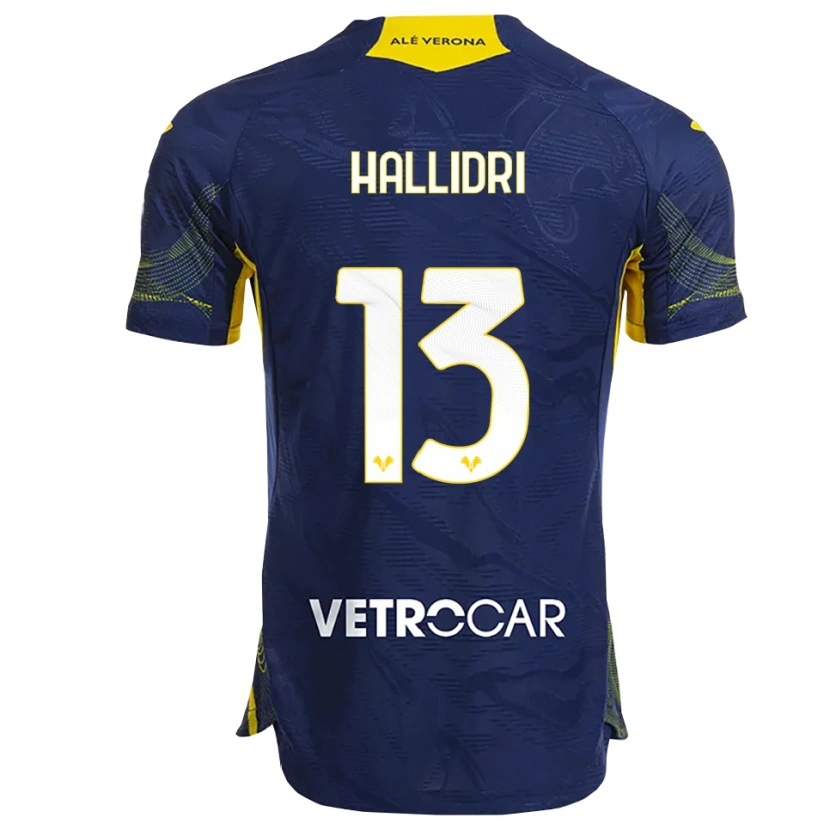 Danxen Kinder Fabian Hallidri #13 Marineblau Gelb Heimtrikot Trikot 2025/26 T-Shirt