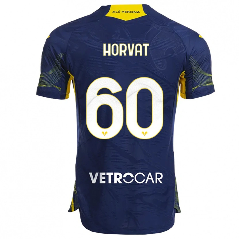 Danxen Kinder Mihaela Horvat #60 Marineblau Gelb Heimtrikot Trikot 2025/26 T-Shirt