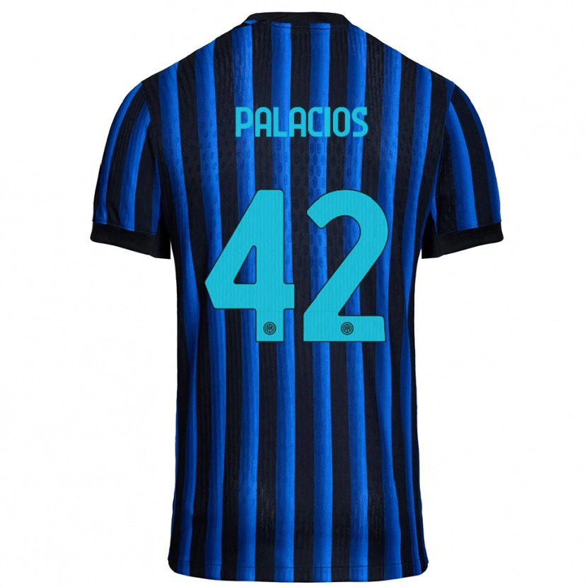 Danxen Kinder Tomás Palacios #42 Schwarz Blau Heimtrikot Trikot 2025/26 T-Shirt