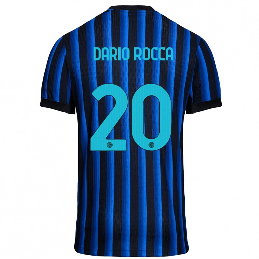 Danxen Kinder Edoardo Dario Rocca #20 Schwarz Blau Heimtrikot Trikot 2025/26 T-Shirt
